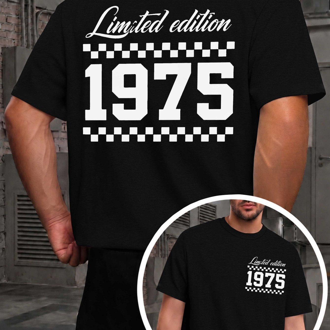 Limited Edition 1975 Men'S T-Shirts with Markings