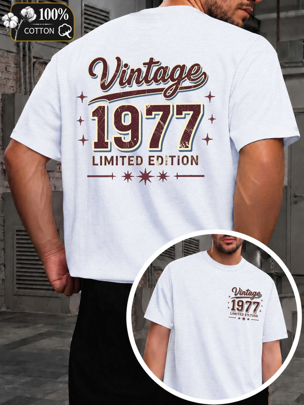 Vintage Limited Edition Men's T-shirts with Markings