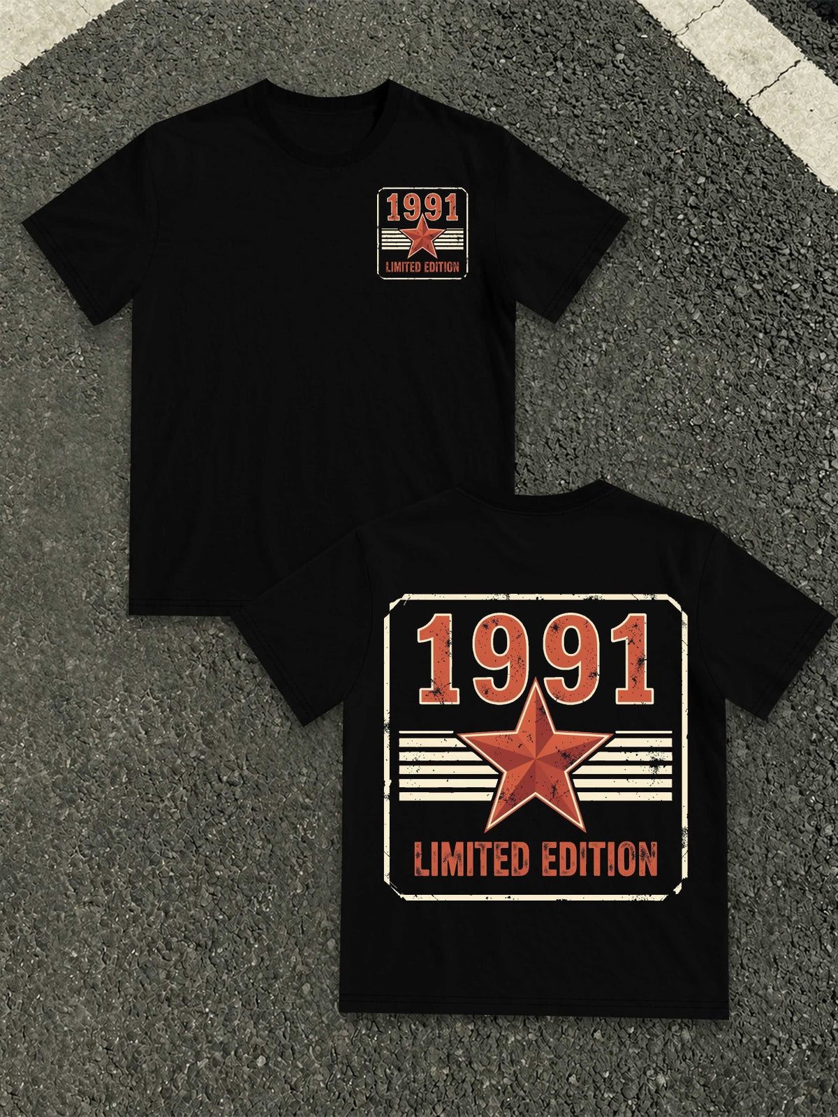 Teediy 1991 Vintage Star Emblem Women's Pure Comfortable T-shirt