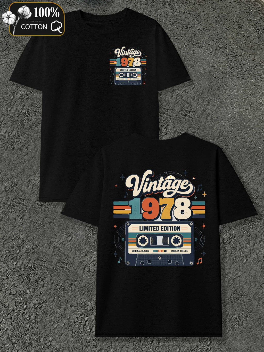 Vintage 1978 Limited Edition Men'S T-Shirts with Markings