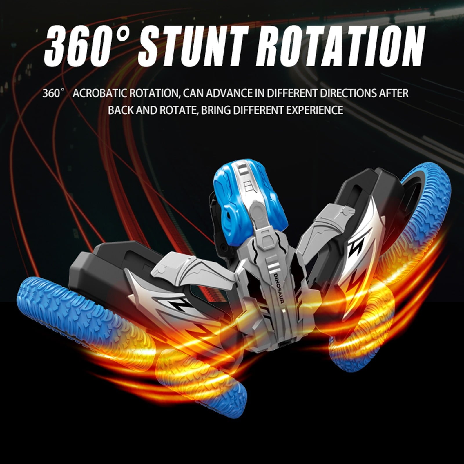 Remote Control Car, Dinosaur Toys RC Cars Stunt Car Toy With Spray