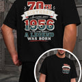 70th Birthday Legend Men's T-shirts with Markings