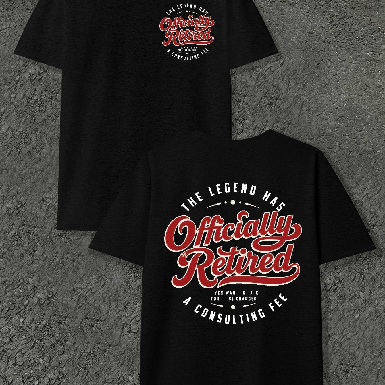 Men's Officially Licensed Retired Legend T-Shirt - Iconic Print, Round Neck Casual Tee Suitable for Year-Round Wear, Machine Washable Apparel for Events & Everyday Outfits (No Transparency)