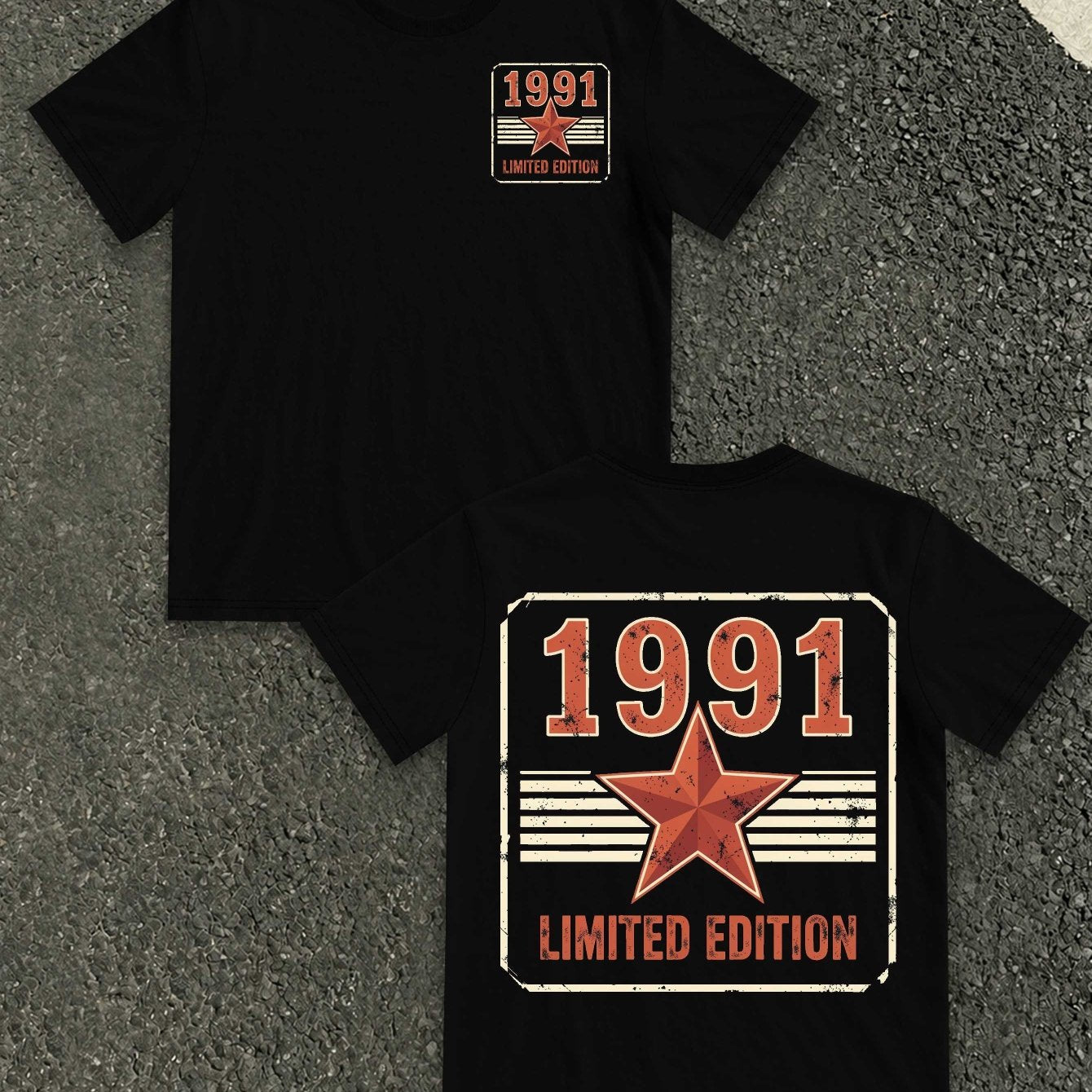 Teediy 1991 Vintage Star Emblem Women's Pure Comfortable T-shirt