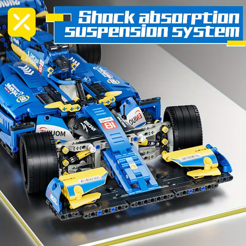 1137PCS creative red Formula F1 racing building blocks toy car, 1:10 classic restoration, restoration of racing machinery, desktop bookshelf ornaments collection preferred! Christmas/Birthday/New Year/Graduation Season/Thanksgiving Gift!