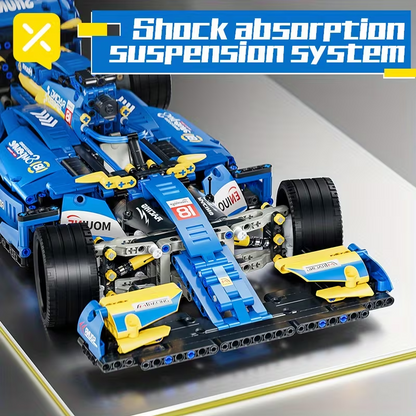 1137PCS creative red Formula F1 racing building blocks toy car, 1:10 classic restoration, restoration of racing machinery, desktop bookshelf ornaments collection preferred! Christmas/Birthday/New Year/Graduation Season/Thanksgiving Gift!