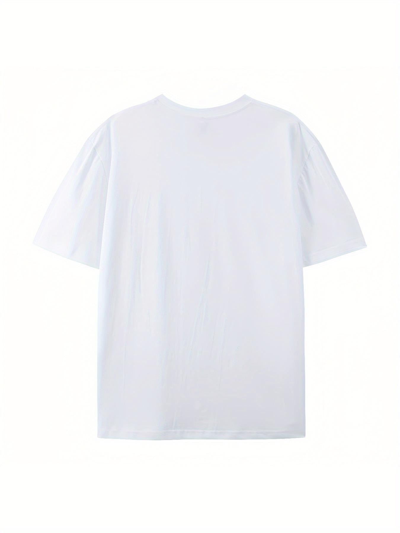 Men's Plus Size 3XL Grateful Thankful Blessed T-Shirt - White Faith Apparel with Short Sleeve Casual Round Neck Tee, Durable Digital Print for Church, Casual Attire & Gifts