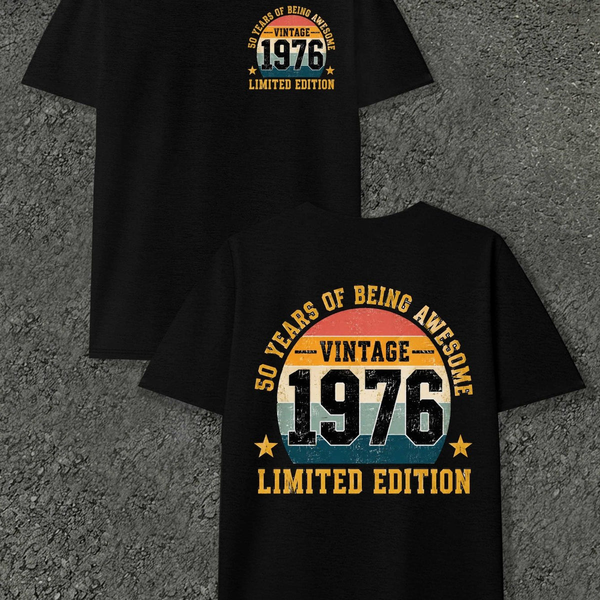 Vintage 1976 Limited Edition Men'S T-Shirts with Markings