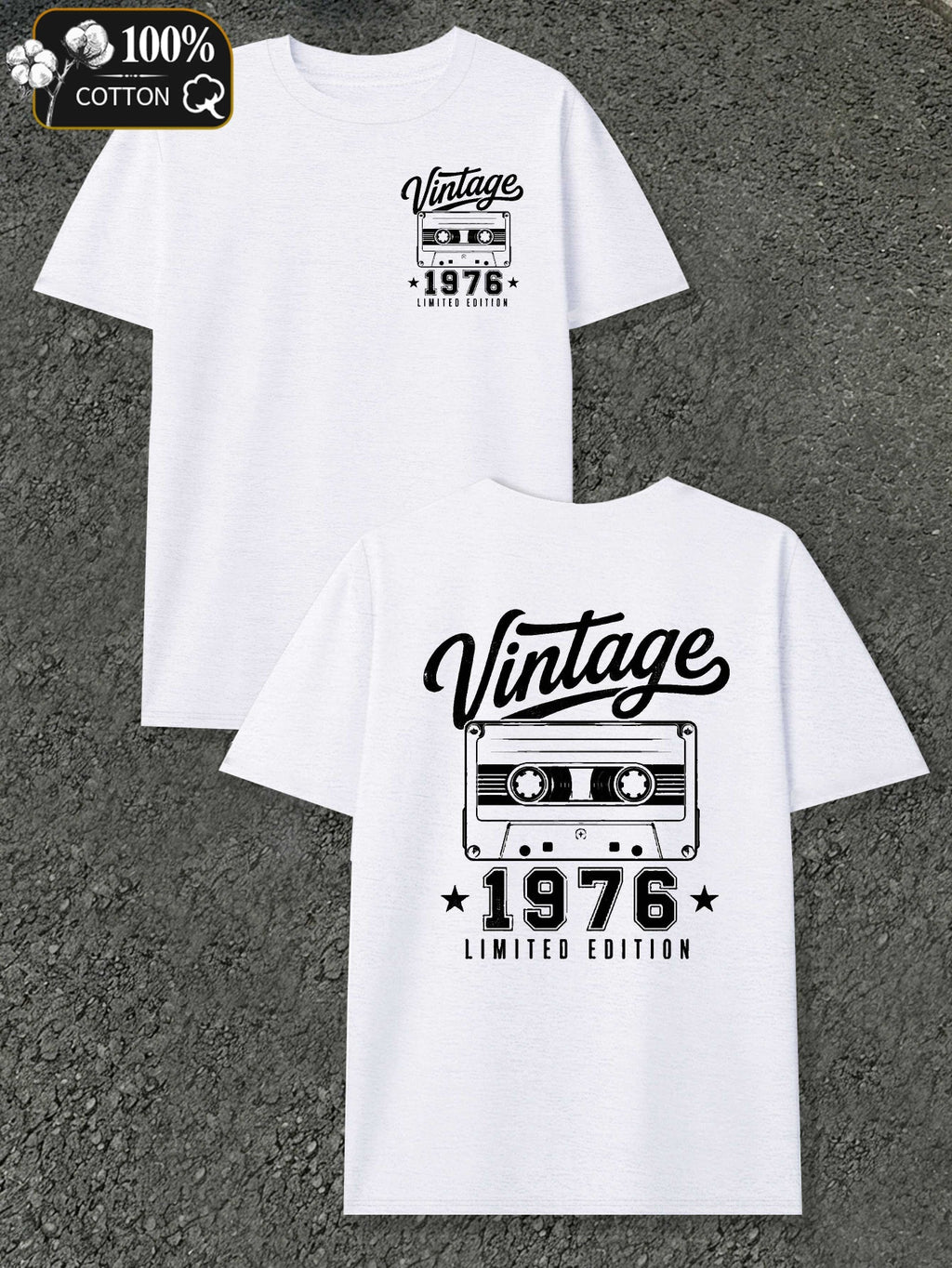 Vintage 1976 Edition Men'S T-Shirts with Markings