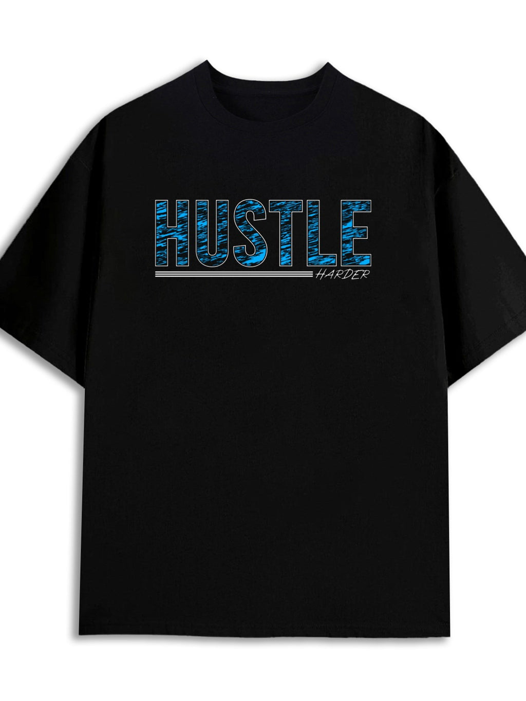 Hustle Harder Tee funny humor plain t-shirts mens 180G 100% Cotton black Hip-hop street style Casual Attire, suitable for the office, dates, and going out Hip-hop streetwear husband funny humor Christmas gifts