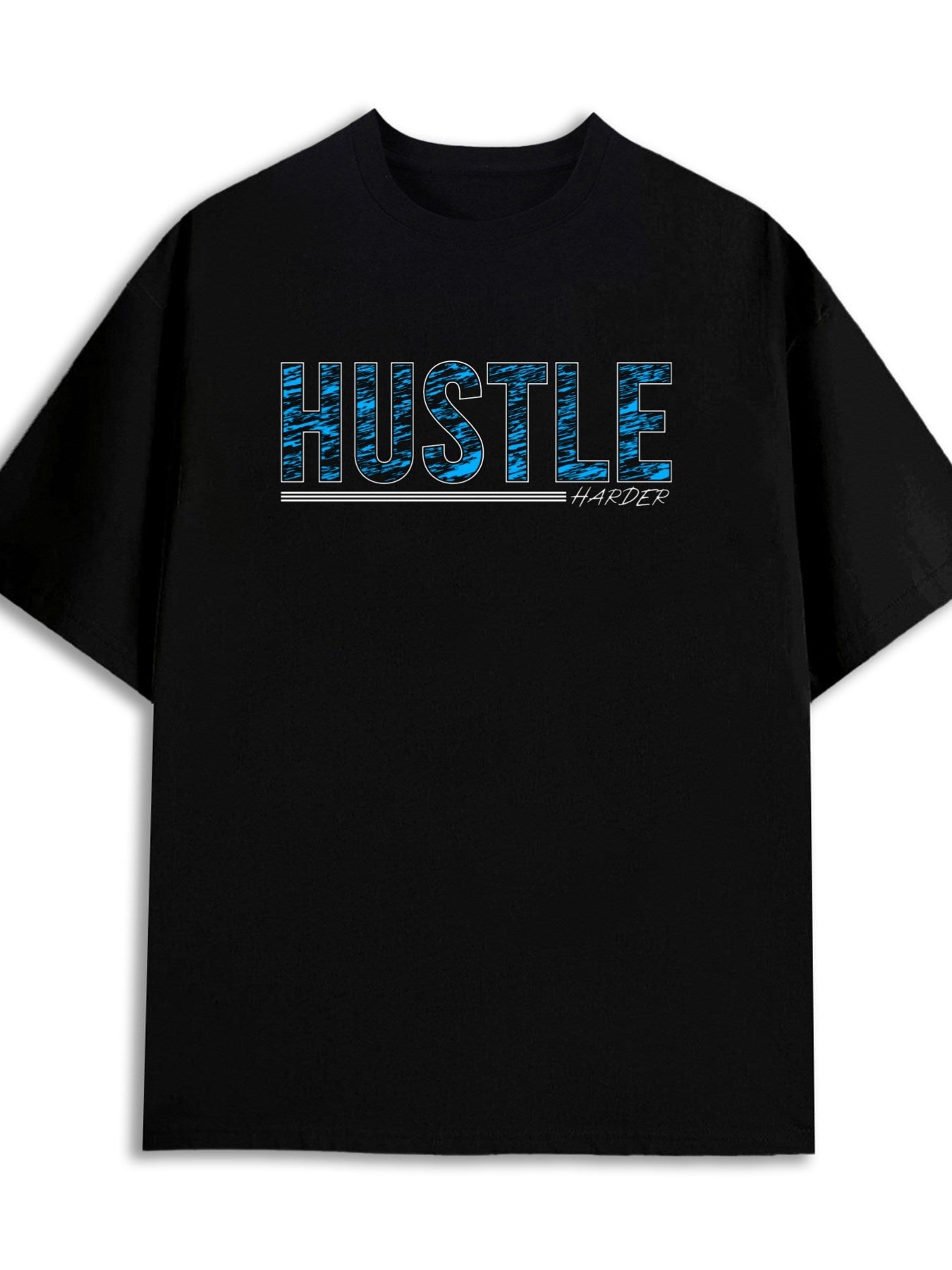Hustle Harder Tee funny humor plain t-shirts mens 180G 100% Cotton black Hip-hop street style Casual Attire, suitable for the office, dates, and going out Hip-hop streetwear husband funny humor Christmas gifts