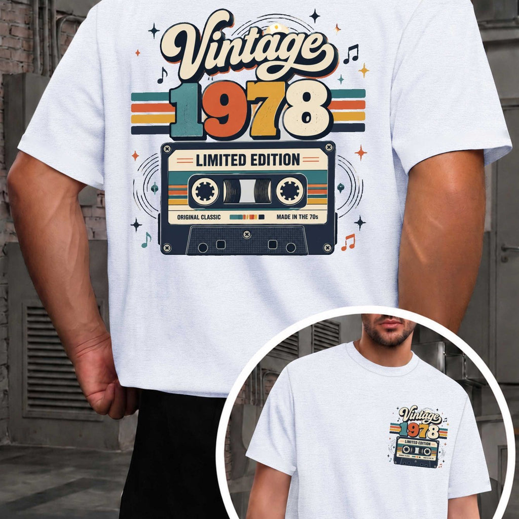 Vintage 1978 Limited Edition Men'S T-Shirts with Markings