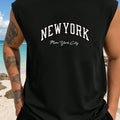 Printed Design - Not Textured Men's Fashion Loose-Fit Tank Top with \