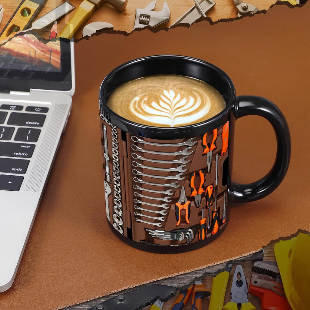 Yooshoverk Mug 3D Mechanic Toolbox Design Solving Creative Gift Coffee Water Cup