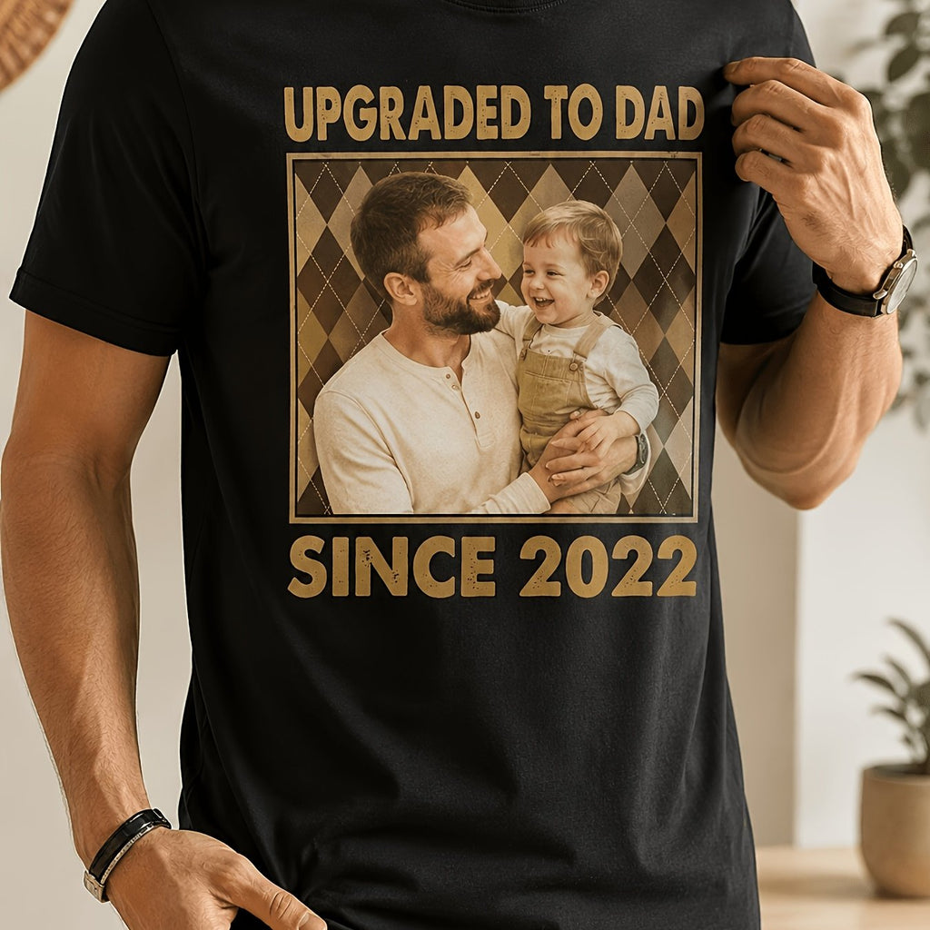 Women's Men's Personalized Custom T-Shirt, Loose Fit Custom Personalized Tee, Custom Photo Text Print Crewneck Tee, Customized Gift for Birthday Family Reunion Vacation, Customized T-shirts for Couples, Fathers, Mothers, And Girlfriends