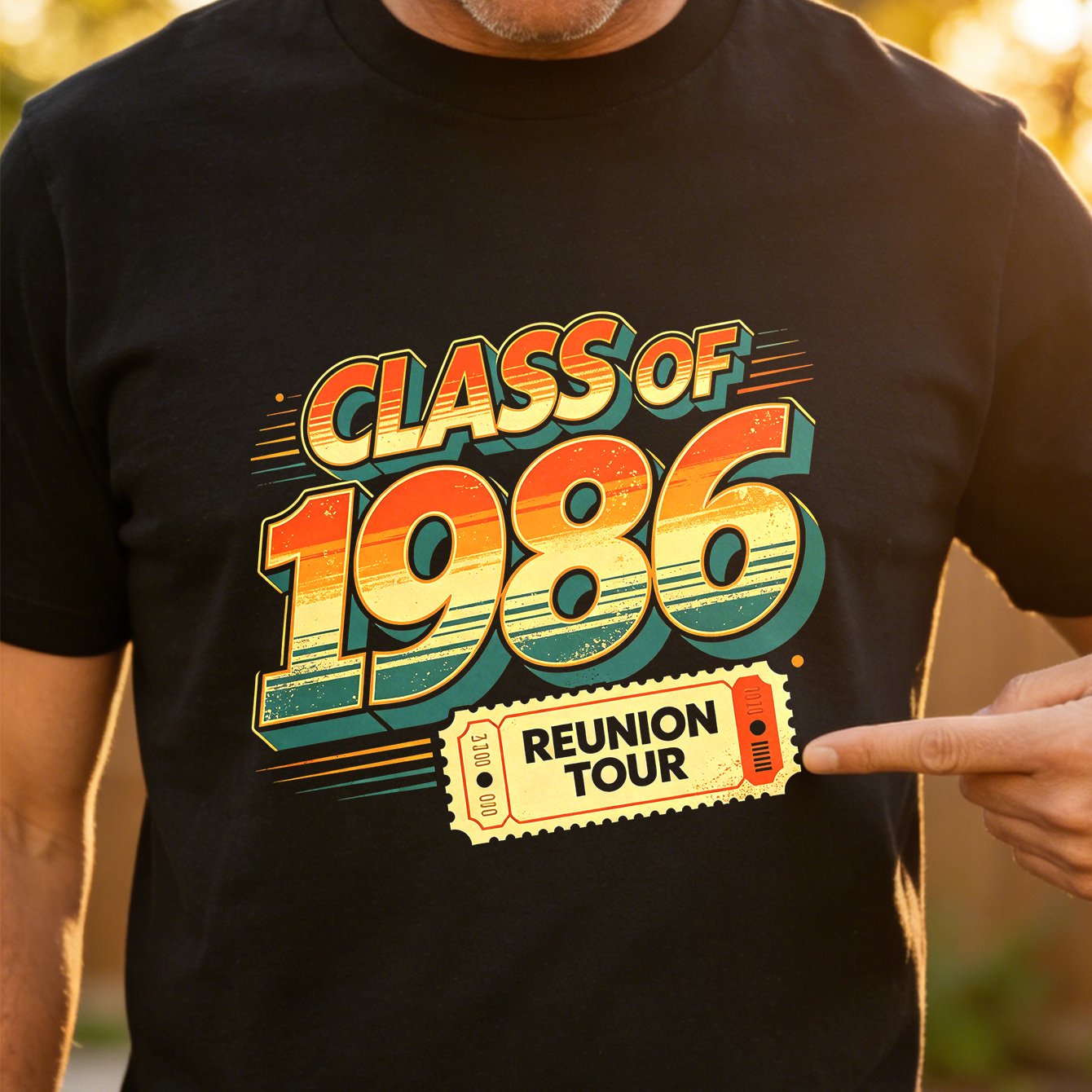Class of 1986 T-Shirt, Reunion Tour Retro Concert Ticket Tee, Vintage High School Reunion Shirt for Gen X, 1986 Graduation Nostalgic Group Apparel for Seniors