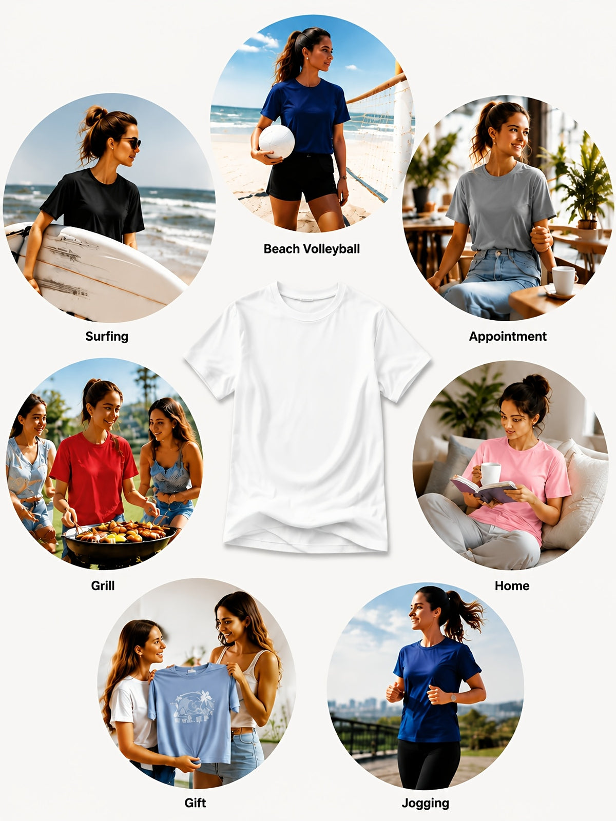 Women'S T-Shirt Letter Print Short Sleeve T-Shirt Casual Short Sleeve Crew Neck T-Shirt Women'S Clothing Perfect for Opening Ceremony