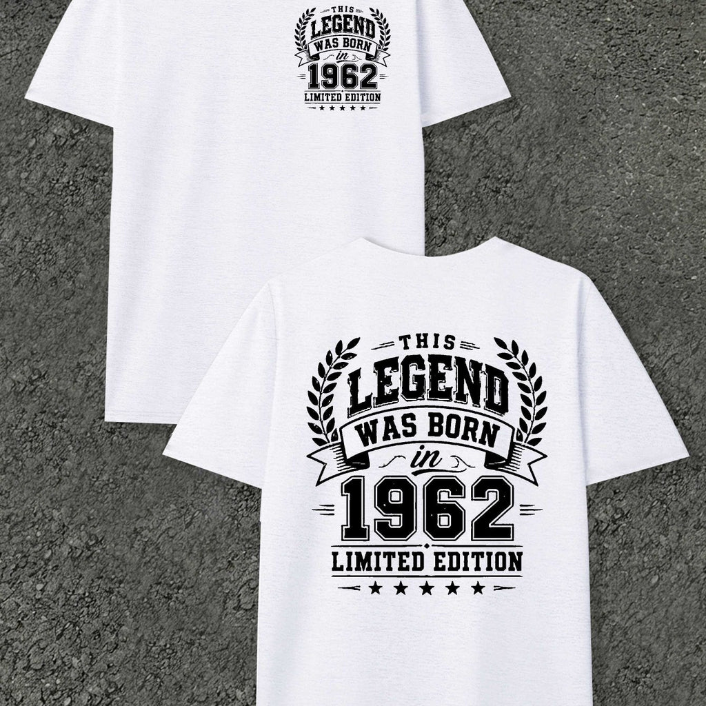 Legend Born In 1962 Men's T-shirts with Markings