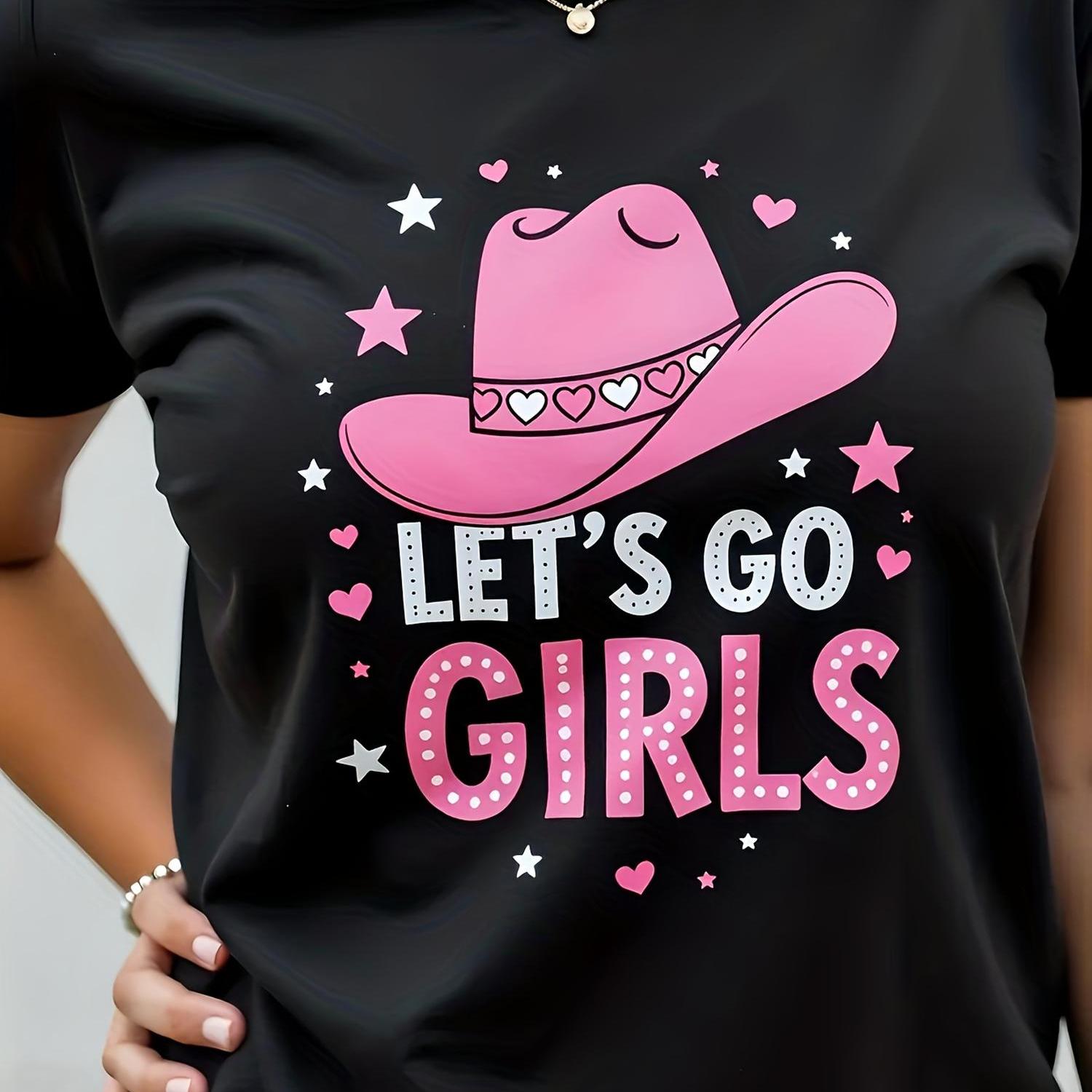A Women's Black Short-Sleeve T-Shirt with a Round Neck, Weighing 6.35oz, Featuring a Casual Design with The \