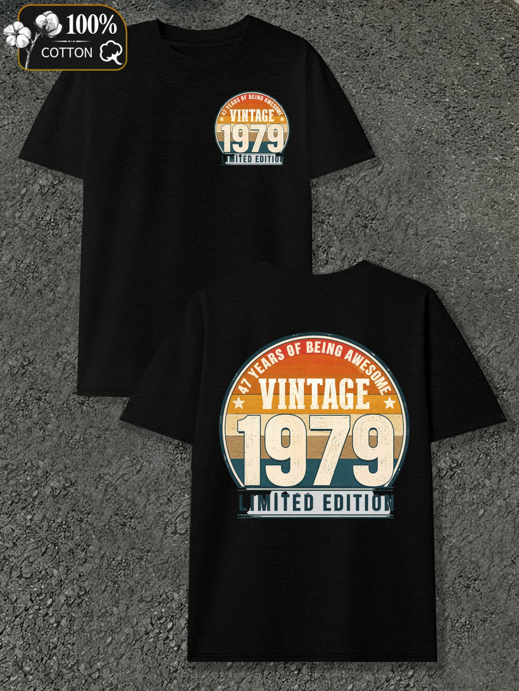 Vintage 1979 Celebration Men'S T-Shirts with Markings