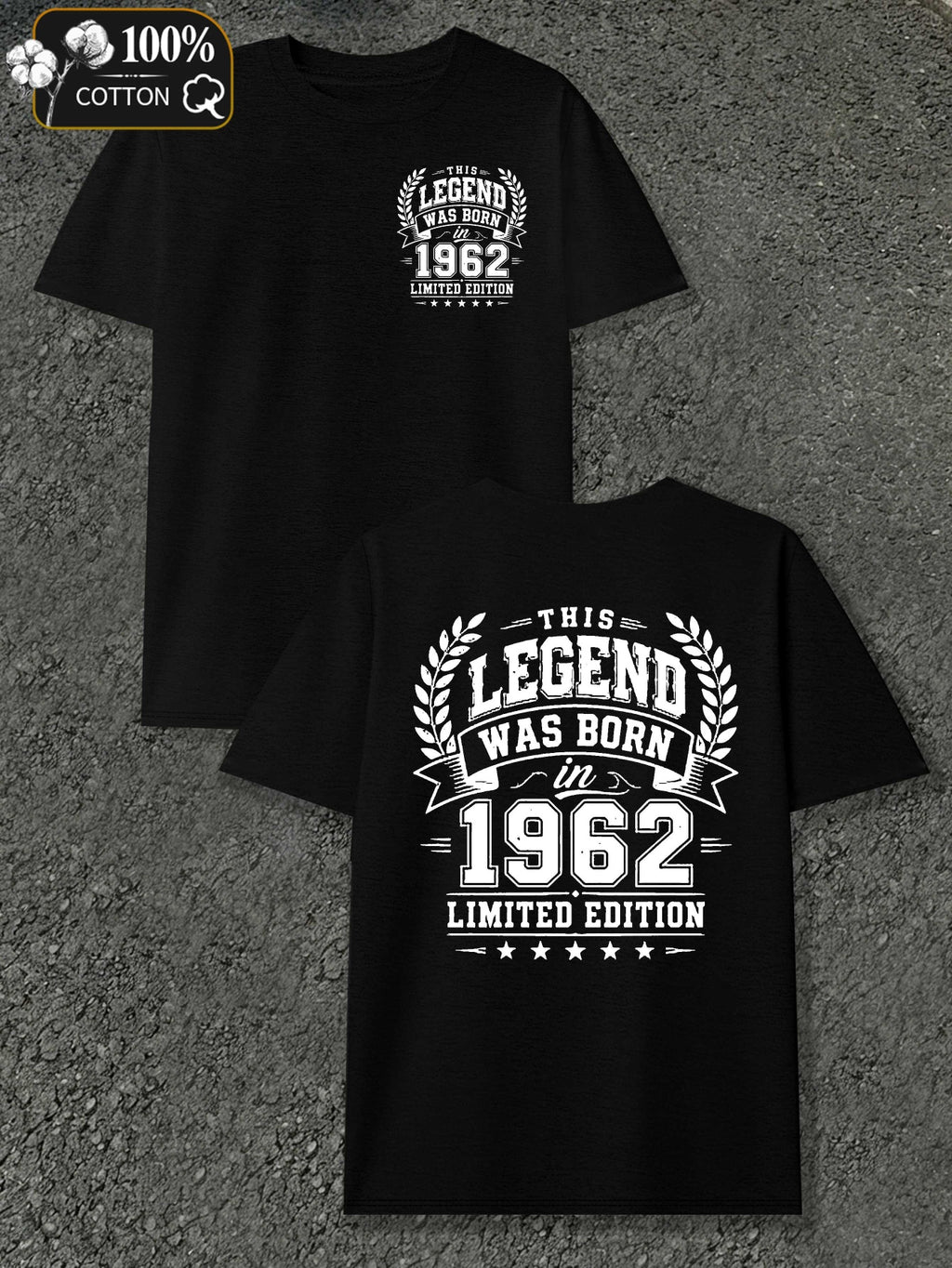 Legend Born In 1962 Men's T-shirts with Markings