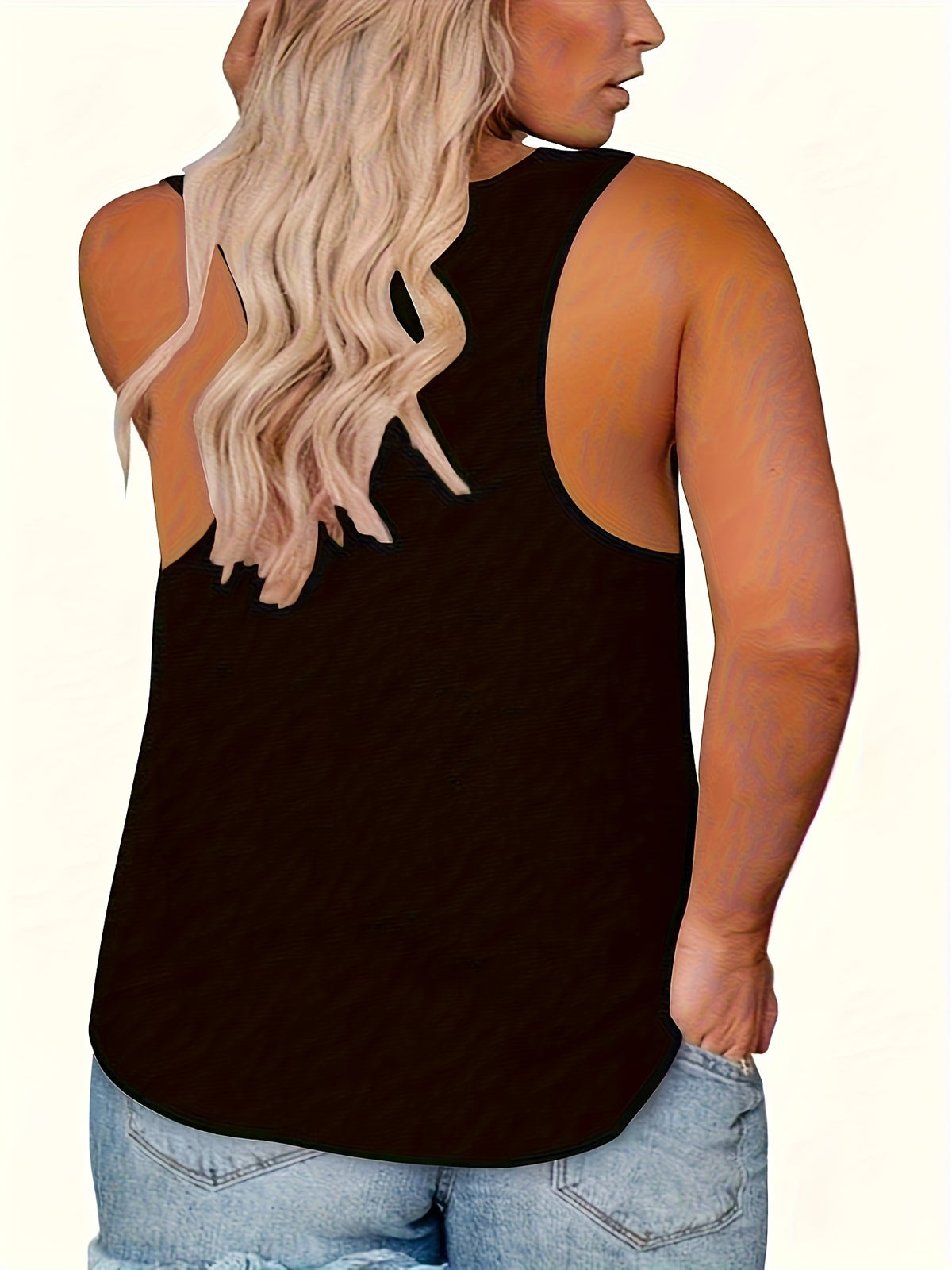 Women's Letter Slogan Top Vest T-Shirt