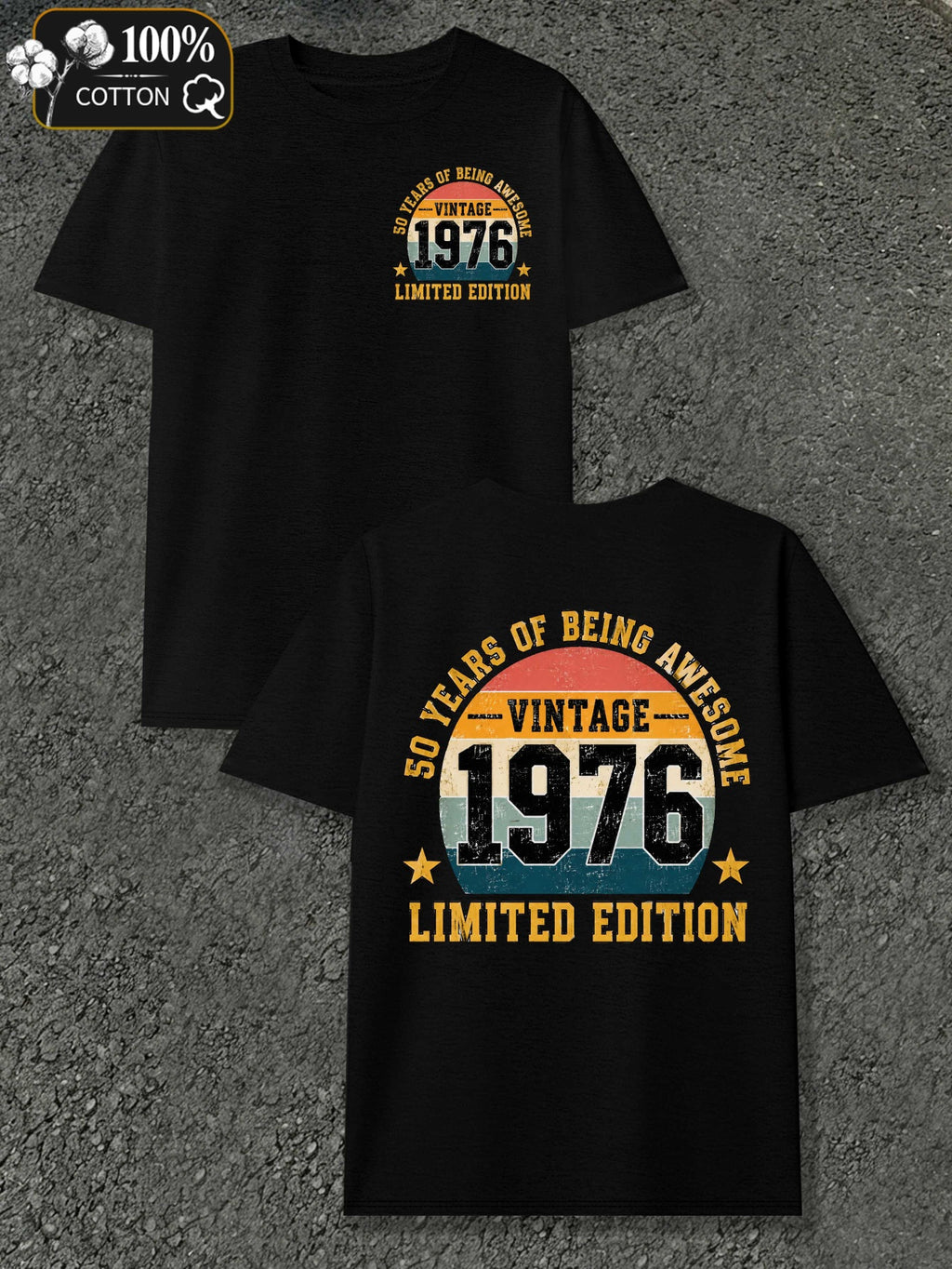 Vintage 1976 Limited Edition Men'S T-Shirts with Markings