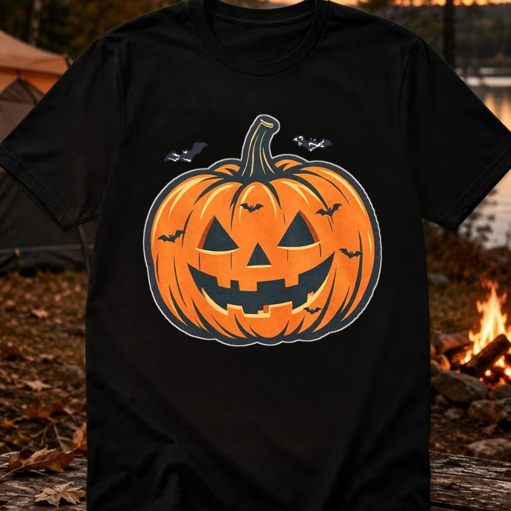 Men'S Halloween Shirts Round Neck Pumpkin T-Shirt Short Sleeve Ghost Graphic Spooky Vacation T-Shirt Skeleton 2026 Trendy T-Shirt Purple Size L