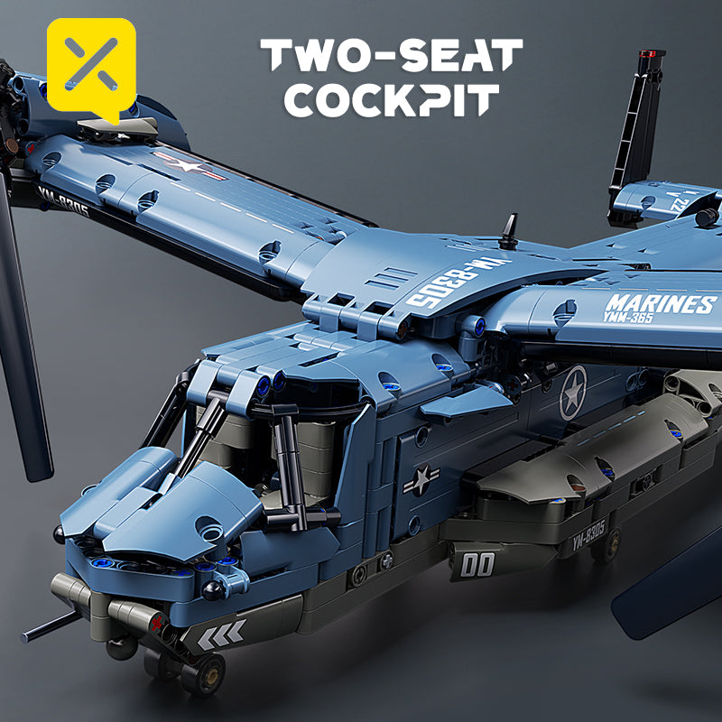 1486PCS "Osprey" fighter building blocks, unlock the new experience of creative assembly. Based on the V - 22 Osprey, the assembly process is full of fun with exquisite building blocks. Whether it is military fans or building block enthusiasts, can find f