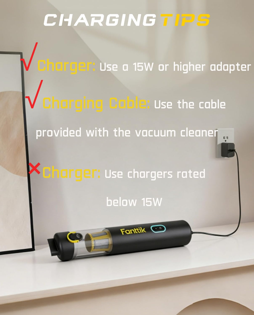 Compact Mini Cordless Car Vacuum