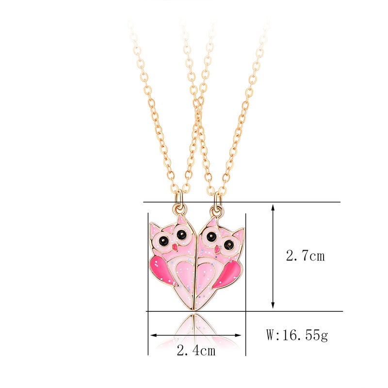 Owl magnetic suction necklace（Free Shipping）