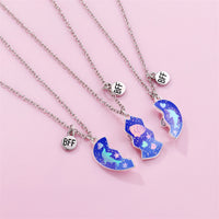 Dolphin shell drip oil three pieces love pendant（Free Shipping）