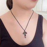 A Piece Of My Heart Lives In Heaven-Souvenir/Cross Birthday Stone Urn Pendant