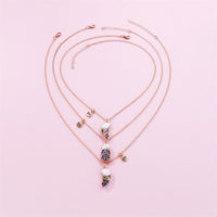 Powder drip oil splicing necklace（Free Shipping）