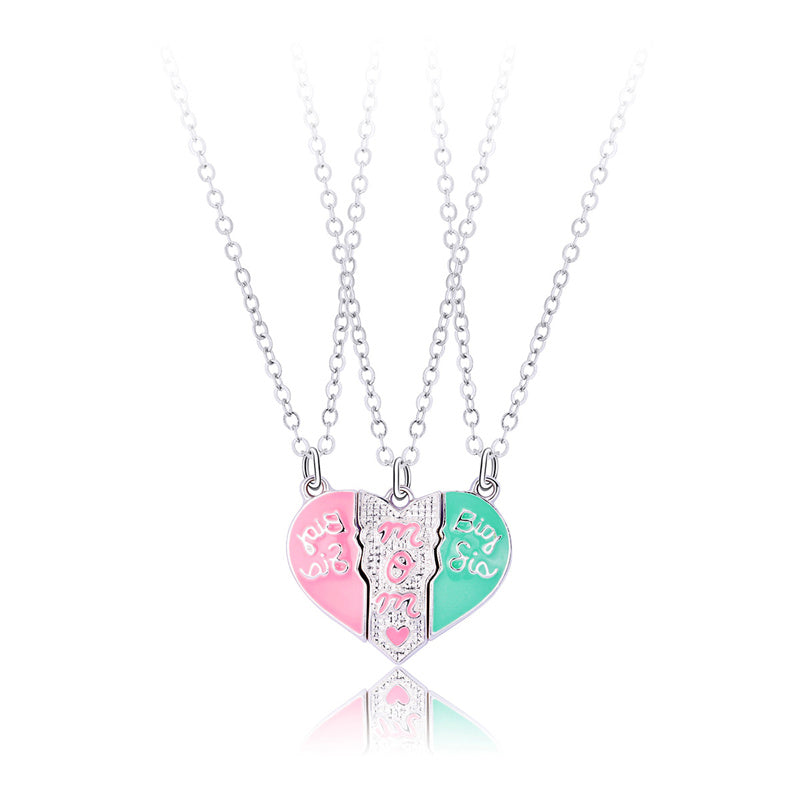 Mother's Day parent-child love patchwork necklace（Free Shipping）