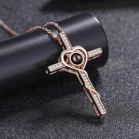 Siciry™ Personalized Projection Photo Necklace - Love Cross
