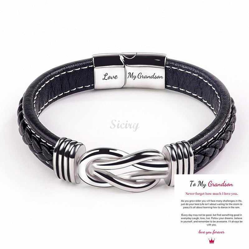 Bracelet en cuir tressé Siciry™