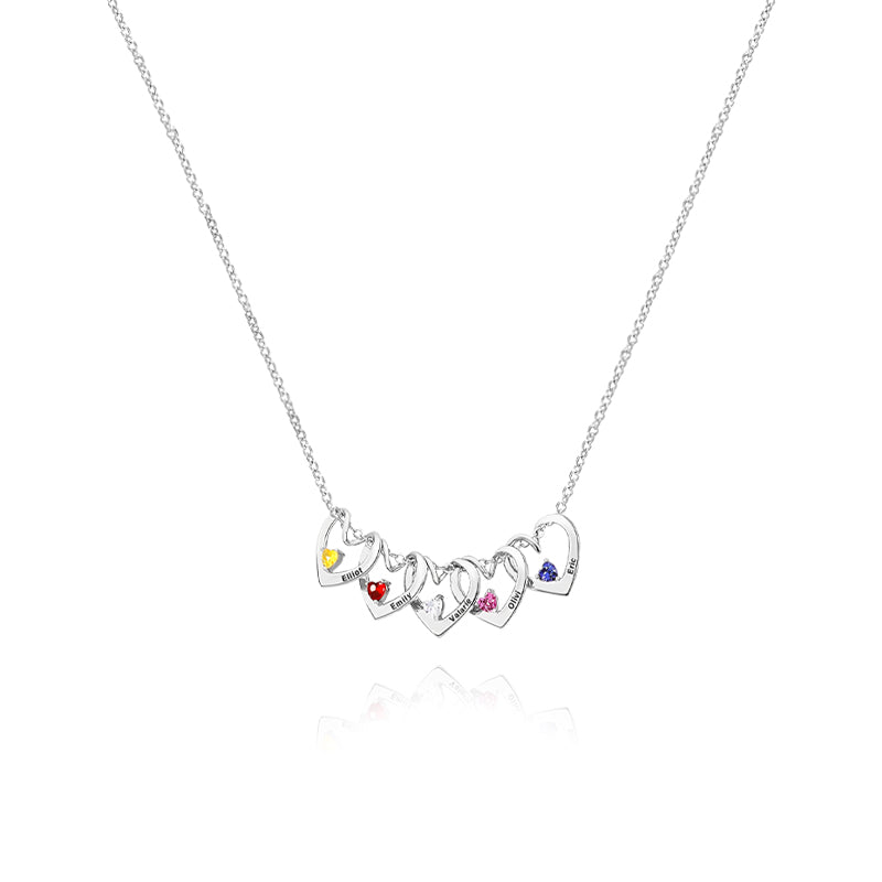 Heart of Love Birthstone Necklace Gift