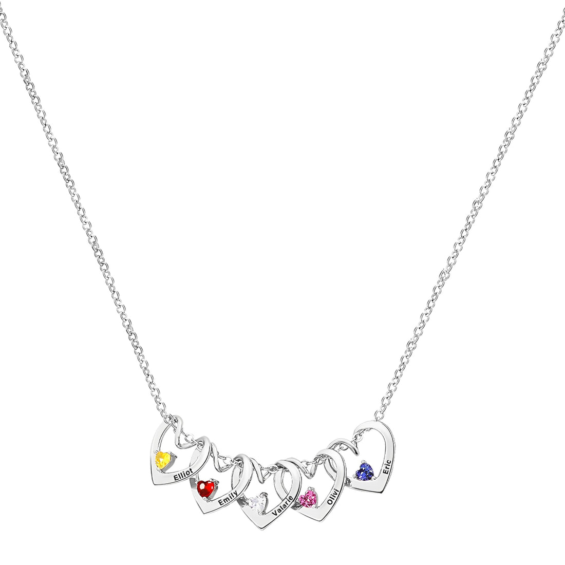 Heart of Love Birthstone Necklace Gift