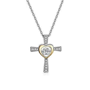 Cross Heart Necklace - To My Beautiful Soulmate