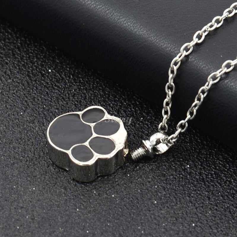 A Piece Of My Heart Lives In Heaven-Souvenir/Paw Print Urn Pendant
