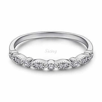 Siciry™ Zircon row diamond ring