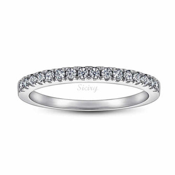 Micropaved Zirconia Row Diamond Ring