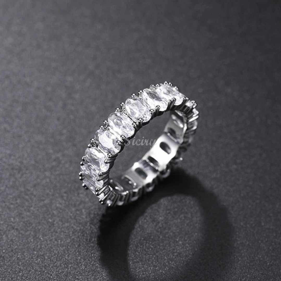 Cubic Zircon Wedding Enagement Anniversary Ring