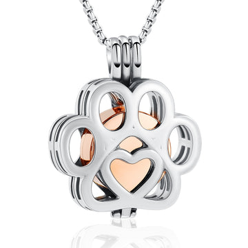 A Piece Of My Heart Lives In Heaven-Souvenir/Hollow dog paw urn pendant