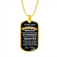 To My Son  - Military Brand Necklace