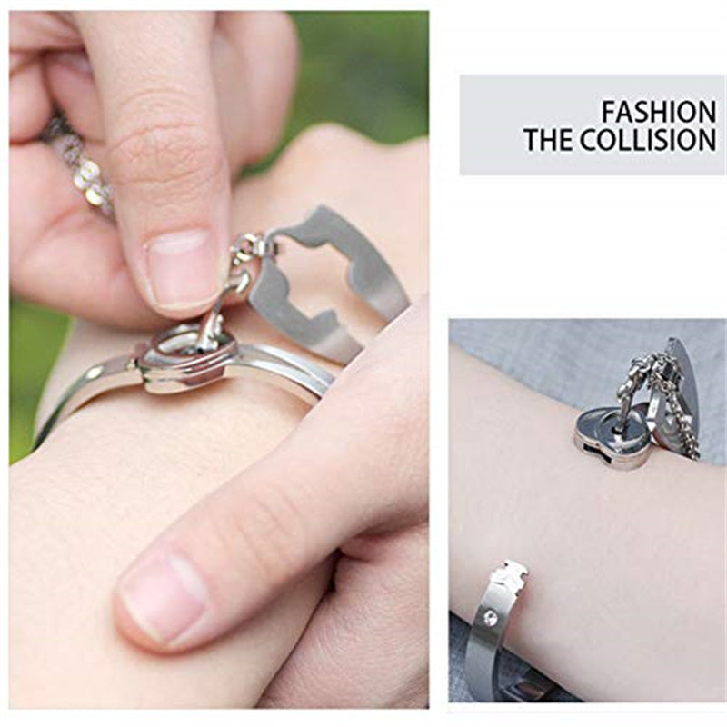 Couple concentric lock key titanium steel bracelet（Free Shipping）